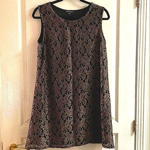 Black and golden pattern dress